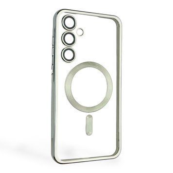 Чехол для Samsung Galaxy A55 5G (SM-A556B) с линзами на камере с MagSafe на самсунг а55 5г серебряный 0034477 фото