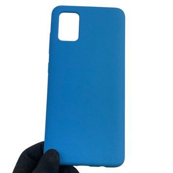 Чехол для Samsung Galaxy A51 (SM-A515F) силиконовый с микрофиброй нескользящий на самсунг а51 синий 0031999 фото