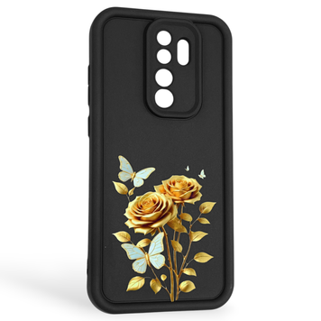 Чехол силиконовый Soft Touch с 3D принтом женским для Xiaomi Redmi Note 8 Pro черный (Полная защита камеры) 0043147 фото