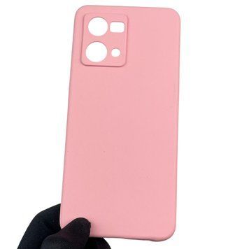 Чохол для Oppo Reno 7 4G силіконовий з мікрофіброю нековзний на оппо рено 7 4г рожевий 0031790 фото