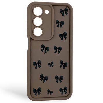 Чехол силиконовый Soft Touch с 3D принтом Бантики для Realme C75 коричневый (Полная защита камеры) 0057540 фото