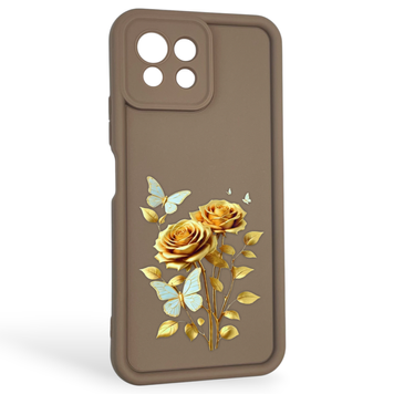 Чехол силиконовый Soft Touch с 3D принтом женским для Xiaomi Mi 11 Lite коричневый (Полная защита камеры) 0042852 фото