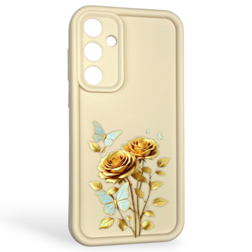 Чехол силиконовый Soft Touch с 3D принтом женским для Samsung Galaxy A35 5G (SM-A356B) молочный (Полная защита камеры) 0042751 фото