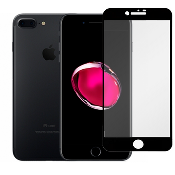 Защитное стекло для телефона Apple iPhone 7 противоударное полноэкранное на айфон 7 черное 0038130 фото