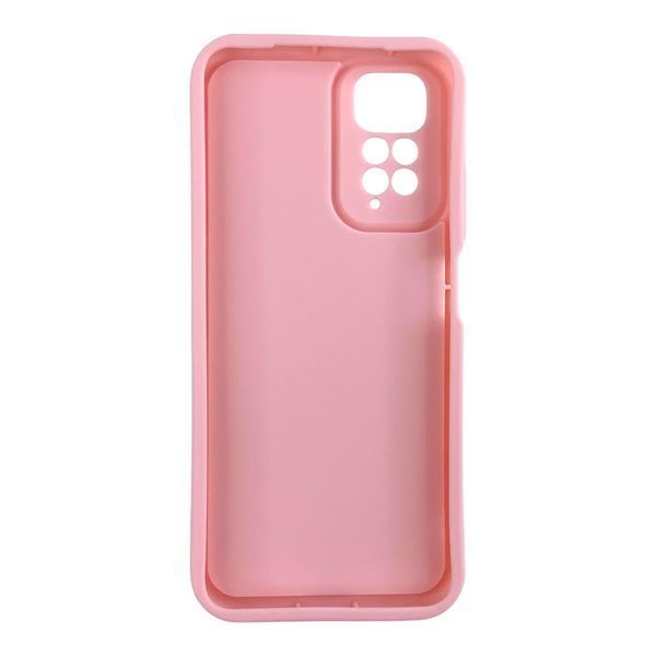 Чехол силиконовый Soft Touch с 3D принтом милые котики с лапками для Xiaomi Redmi Note 11 4G розовый (Полная защита камеры) 0059653 фото