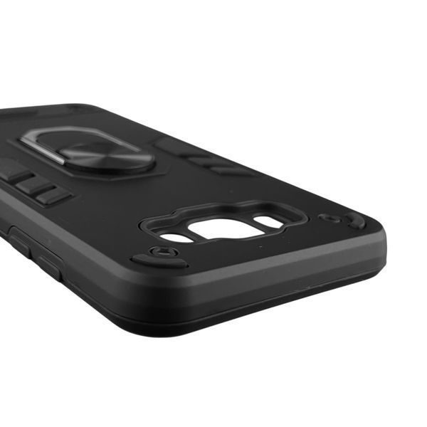 Чохол для телефона Samsung Galaxy J7 2016 (SM-J710) броньований з магнітним кільцем-тримачем на самсунг дж7 2016 чорний 0025722 фото