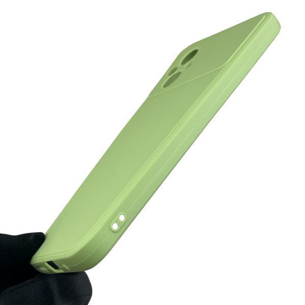 Чехол для Xiaomi Poco M5 с квадратными гранями с защитой камеры на сяоми поко м5 фисташковый 0012688 фото