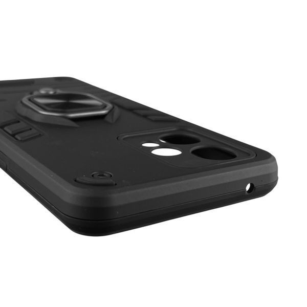 Чохол для телефона Realme 9 Pro Plus броньований з магнітним кільцем-тримачем на реалмі 9 про плюс чорний 0025683 фото