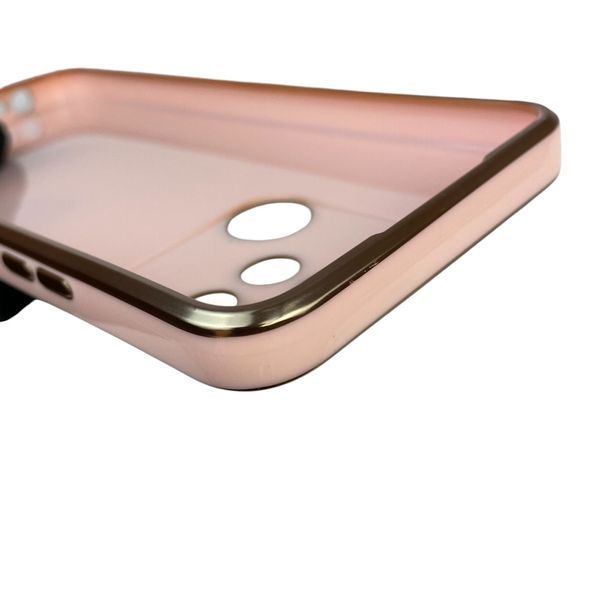 Чохол для Realme Narzo 50A з кільцем MagSafe із золотою окантовкою на реалмі нарзо 50а пудровий gs1 0022286 фото