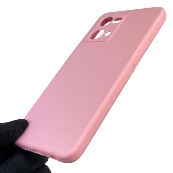 Чохол для Oppo Reno 7 4G силіконовий з мікрофіброю нековзний на оппо рено 7 4г рожевий 0031790 фото