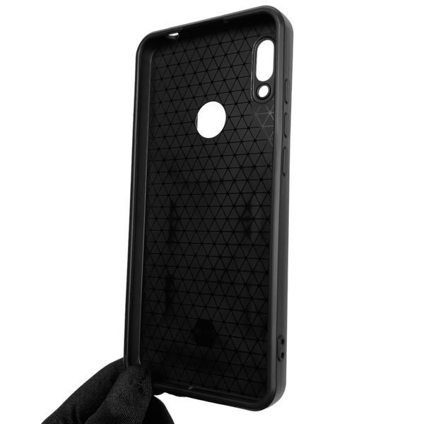 Чохол для Huawei Y6 2019 броньований з кільцем зі шторкою на камеру на хуавей у6 2019 чорний 0002008 фото