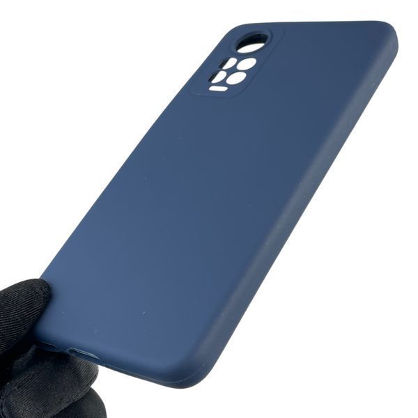 Чехол для Xiaomi Redmi Note 12 Pro 4G силиконовый с микрофиброй на сяоми редми нот 12 про 4г темно-синий 0032716 фото