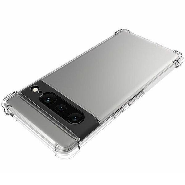 Чехол для Google Pixel 7 Pro прозрачный с бронь углами с защитой камеры противоударный (борта выше экрана, гугл пиксель 7 про) 0061387 фото