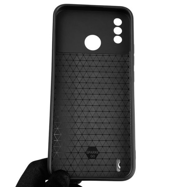 Чехол для Tecno Spark 6 Go (KE5) бронированный с кольцом-держаталем со шторкой на техно спарк 6 го черный rg1 0013486 фото