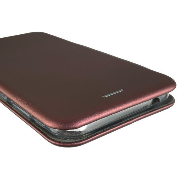 Чохол-книжка для ZTE BLADE A51 lite з підставкою на зте блейд а51 лайт бордова 0000256 фото