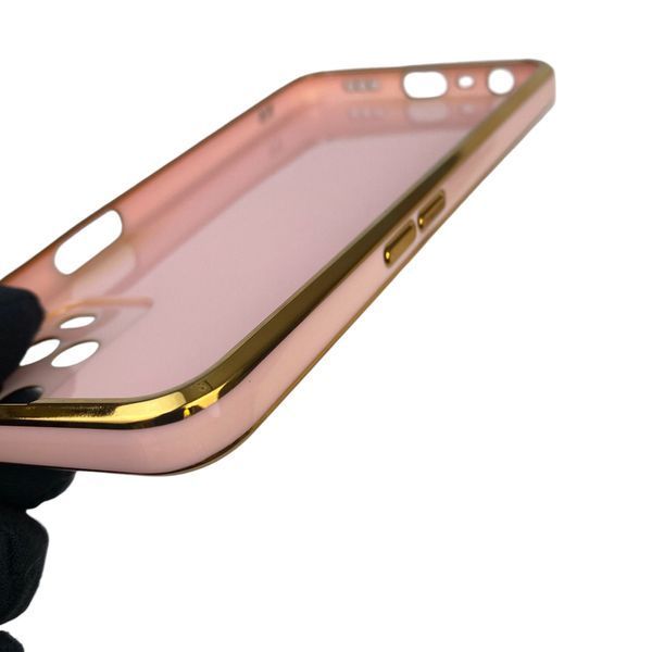 Чохол для Oppo A54 4G глянцевий із захистом камери із золотою окантовкою на оппо а54 4г пудровий gs1 0019571 фото