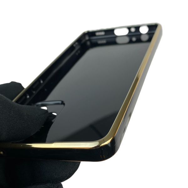 Чохол для Samsung Galaxy A72 (SM-A725F) з кільцем MagSafe із золотою окантовкою на самсунг а72 чорний gs1 0021541 фото