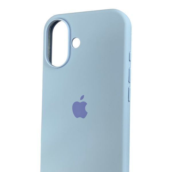 Чохол Silicone Case для Apple iPhone 16 блакитний (софт-тач, закритий низ, бортик камери) 0061917 фото