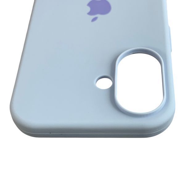 Чохол Silicone Case для Apple iPhone 16 блакитний (софт-тач, закритий низ, бортик камери) 0061917 фото