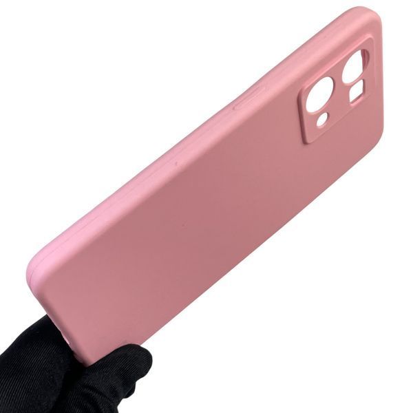 Чохол для Oppo Reno 7 4G силіконовий з мікрофіброю нековзний на оппо рено 7 4г рожевий 0031790 фото