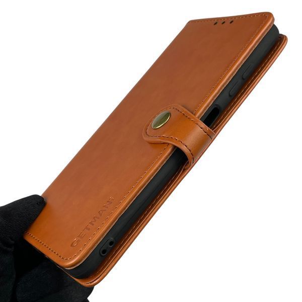Чехол-книжка для ZTE Blade A72 с магнитной застежкой с подставкой на зте блейд а72 коричневая 0011989 фото
