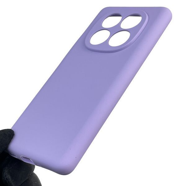 Чохол для Xiaomi Redmi Note 14 Pro 5G силіконовий з мікрофіброю нековзний на сяомі редмі нот 14 про 5г бузковий 0032770 фото