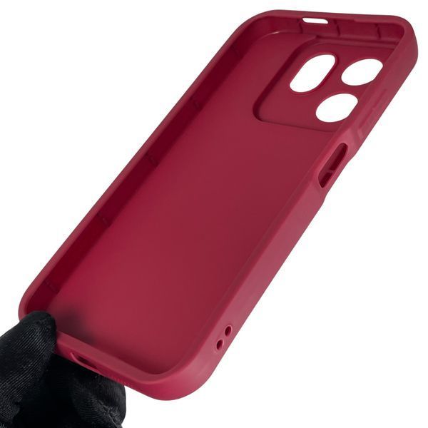 Чехол силиконовый Soft Touch с 3D принтом злой котик для Infinix Smart 9 бордовый (Полная защита камеры) 0046927 фото
