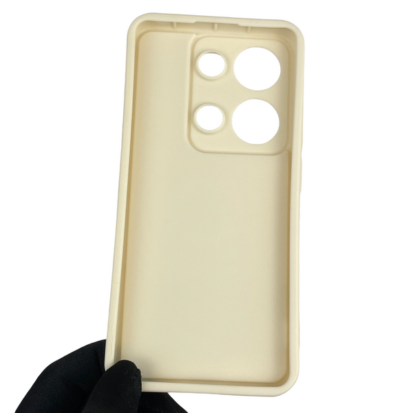 Чехол силиконовый Soft Touch с 3D принтом для Xiaomi Poco M6 Pro 4G молочный (Полная защита камеры) 0042356 фото