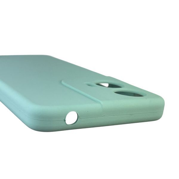 Чохол для Motorola Moto G04s силіконовий з мікрофіброю нековзний на моторола г04с бірюзовий 0031742 фото