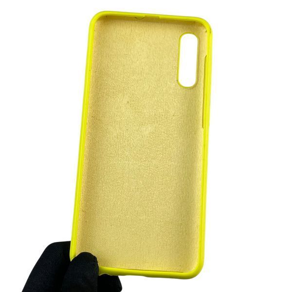 Чехол для Samsung Galaxy A50s (SM-A507F) силиконовый с микрофиброй нескользящий на самсунг а50с желтый 0031986 фото