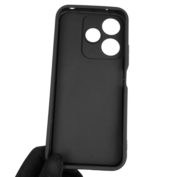 Чохол силіконовий Soft Touch з 3D принтом Майнкрафт для Xiaomi Poco M6 4G чорний (Повний захист камери) 0041448 фото