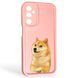 Чехол силиконовый Soft Touch с 3D принтом мема сибу для Samsung Galaxy M34 5G (SM-M346) розовый (Полная защита камеры) 0048118 фото 1