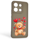 Чохол силіконовий оригінальний Soft Touch з 3D принтом милий ведмедик для Xiaomi Redmi Note 13 4G коричневий (Повний захист камери) 0043827 фото 1
