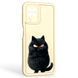 Чехол силиконовый оригинальный Soft Touch с 3D принтом злой котик для Samsung Galaxy M32 4G (SM-M325F) молочный (Полная защита камеры) 0046423 фото 1