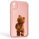 Чехол силиконовый Soft Touch с 3D принтом смешного теда мишки для Apple iPhone Xr розовый (Полная защита камеры) 0049369 фото 1
