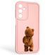 Чохол силіконовий оригінальний Soft Touch з 3D принтом кумедний тед ведмідик для Samsung Galaxy A16 5G (SM-A166) пудровий (Повний захист камери) 0048595 фото 1