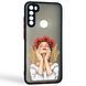 Чехол для телефона Xiaomi Redmi Note 8T с 3D принтом девушка маки колоски с высокими бортами черный 0059274 фото 1