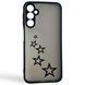 Чехол для телефона Samsung Galaxy A24 (SM-A245F) с 3D принтом звездочки с высокими бортами черный 0059224 фото 1