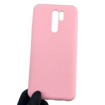 Чехол для Xiaomi Redmi 9 силиконовый с микрофиброй нескользящий на сяоми редми 9 розовый 0032604 фото