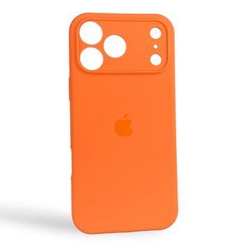 Чохол Silicone Case для Apple iPhone 17 Pro Max помаранчевий Orange (soft touch, кільця камери, мікрофібра) 0061901 фото