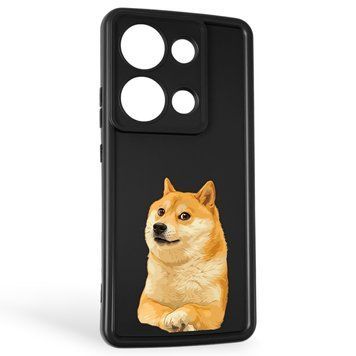 Чехол силиконовый оригинальный Soft Touch с 3D принтом мема сибу для Xiaomi Poco M6 Pro 4G черный (Полная защита камеры) 0047943 фото