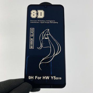 Защитное стекло для телефона Huawei Y5 2019 противоударное полноэкранное на хуавей у5 2019 чёрное 0000743 фото