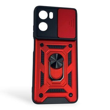 Чехол противоударный для Motorola G05 с магнитной пластиной со шторкой на камере красный 0050601 фото