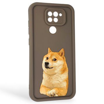 Чохол силіконовий оригінальний Soft Touch з 3D принтом мему сібу для Xiaomi Redmi Note 9 коричневий (Повний захист камери) 0047994 фото
