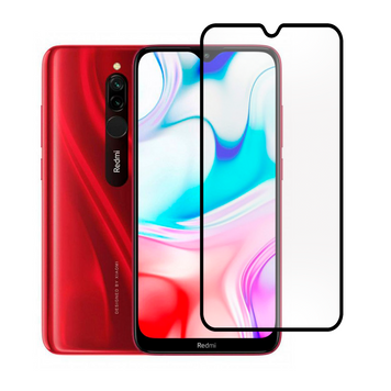 Защитное стекло для телефона Xiaomi Redmi 8 противоударное полноэкранное на сяоми редми 8 черное 0038893 фото