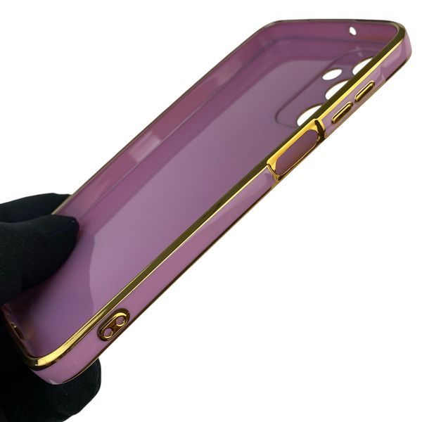 Чехол для Samsung Galaxy A15 SM-A155M с защитой камеры с золотой окантовкой на самсунг а15 черничный gs1 0019705 фото