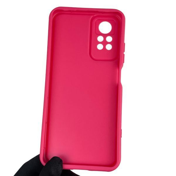 Чехол силиконовый оригинальный Soft Touch с 3D принтом злой котик для Xiaomi Redmi Note 11 Pro малиновый (Полная защита камеры) 0046807 фото