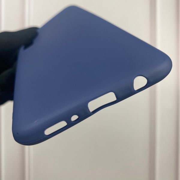 Чехол для Samsung Galaxy A50s SM-A507F однотонный матовый силиконовый на самсунг а50с синий 0000139 фото