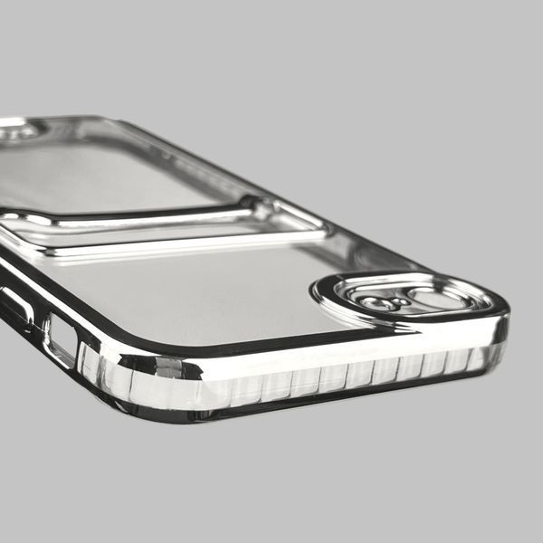 Чохол для Apple iPhone SE 2020 зі срібною окантовкою з кишенькою для карток на айфон се 2020 срібний 0013181 фото