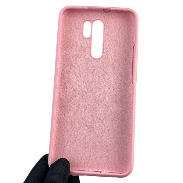 Чохол для Xiaomi Redmi 9 силіконовий з мікрофіброю нековзний на сяомі редмі 9 рожевий 0032604 фото